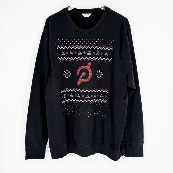 Peloton Unisex Holiday Crewneck Sweatshirt XXL Black - Picture 2 of 6
